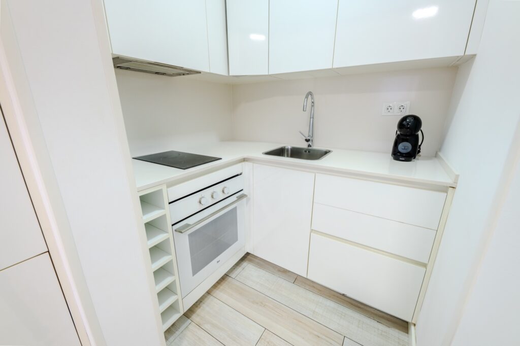 Studio with a fully equipped kitchen at Castell Beach Aparthotel in Castelldefels